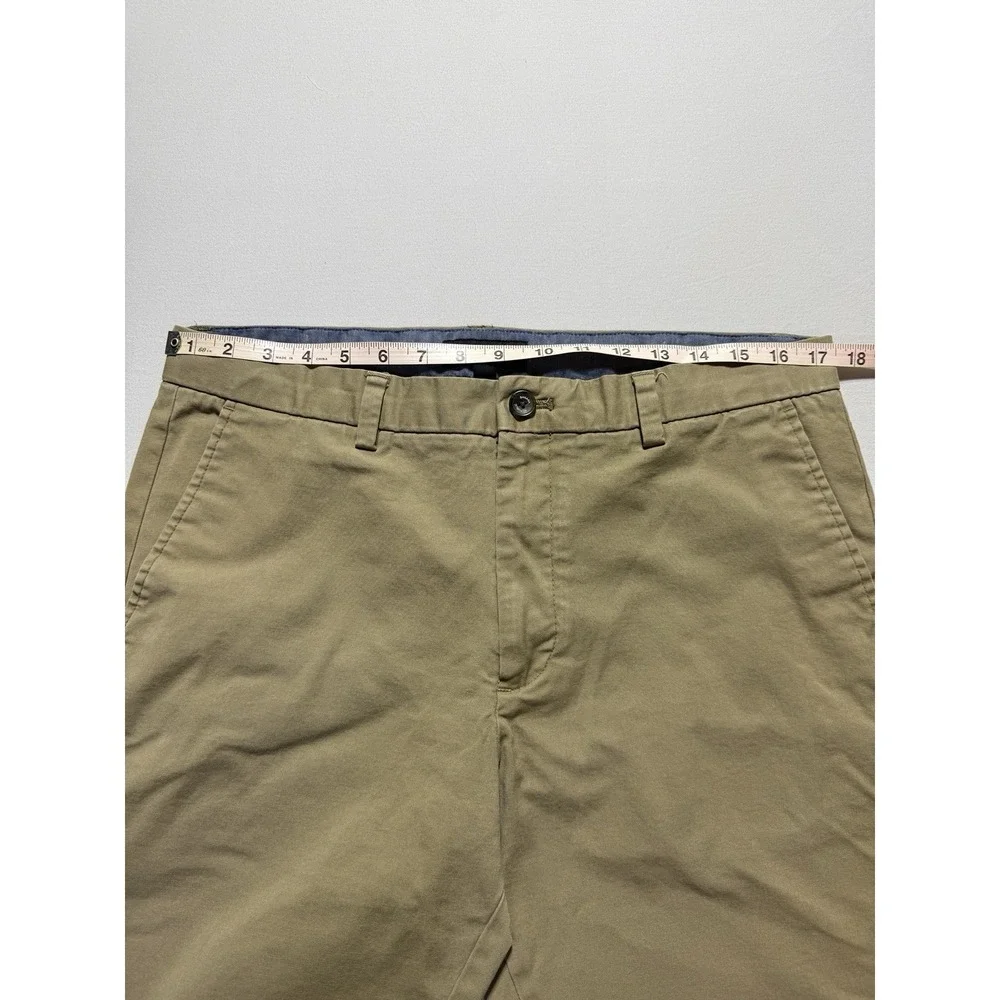 Banana Republic Men's Skinny Fit Stretch Chino Pants Beige 35W Flat Front